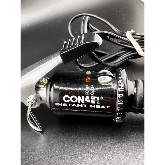 CONAIR 3/4" Instant Heat Curling Iron Chrome and Black 25 Settings Tested Works - Picture 2 of 16